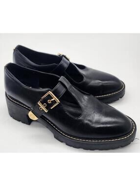 Vince Camuto Deffi Mary Jane 9 black buckle platform shoes unique